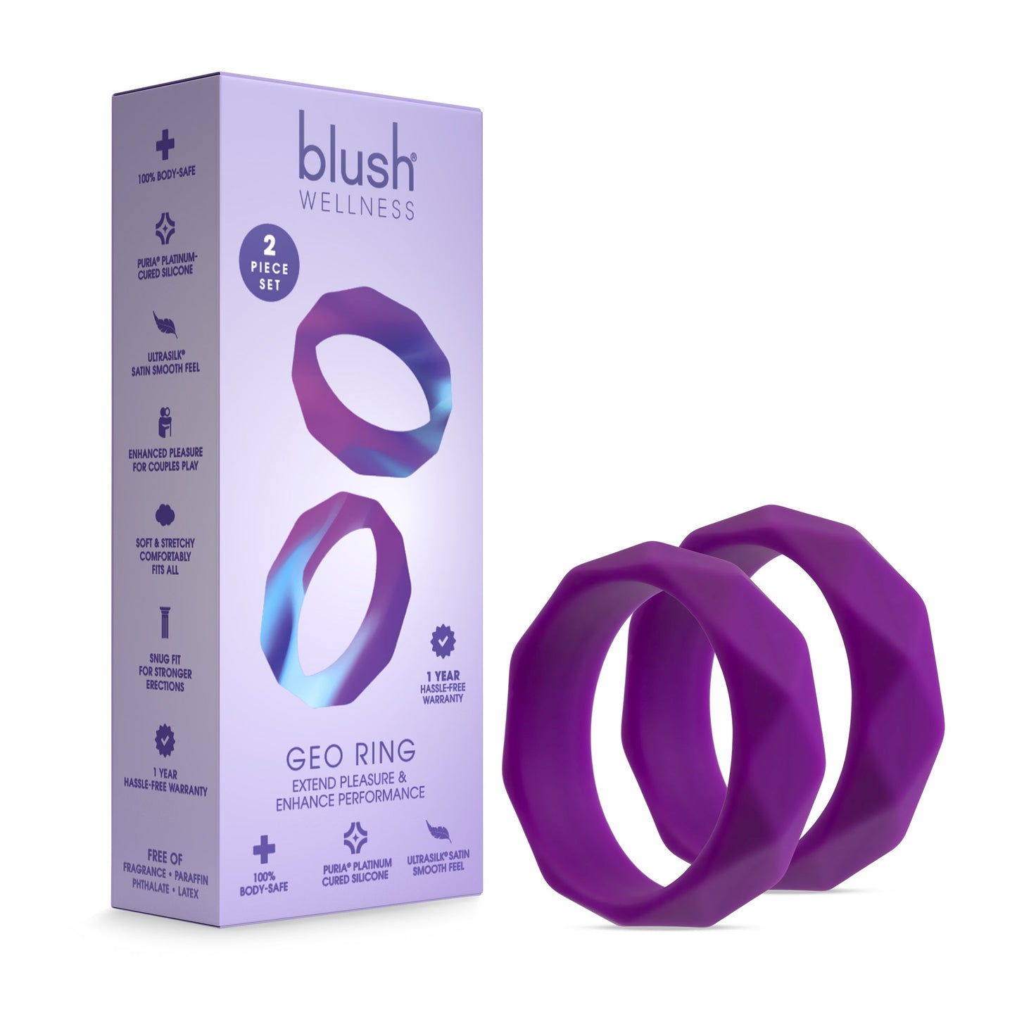 Geo C Ring 2pc Purple
