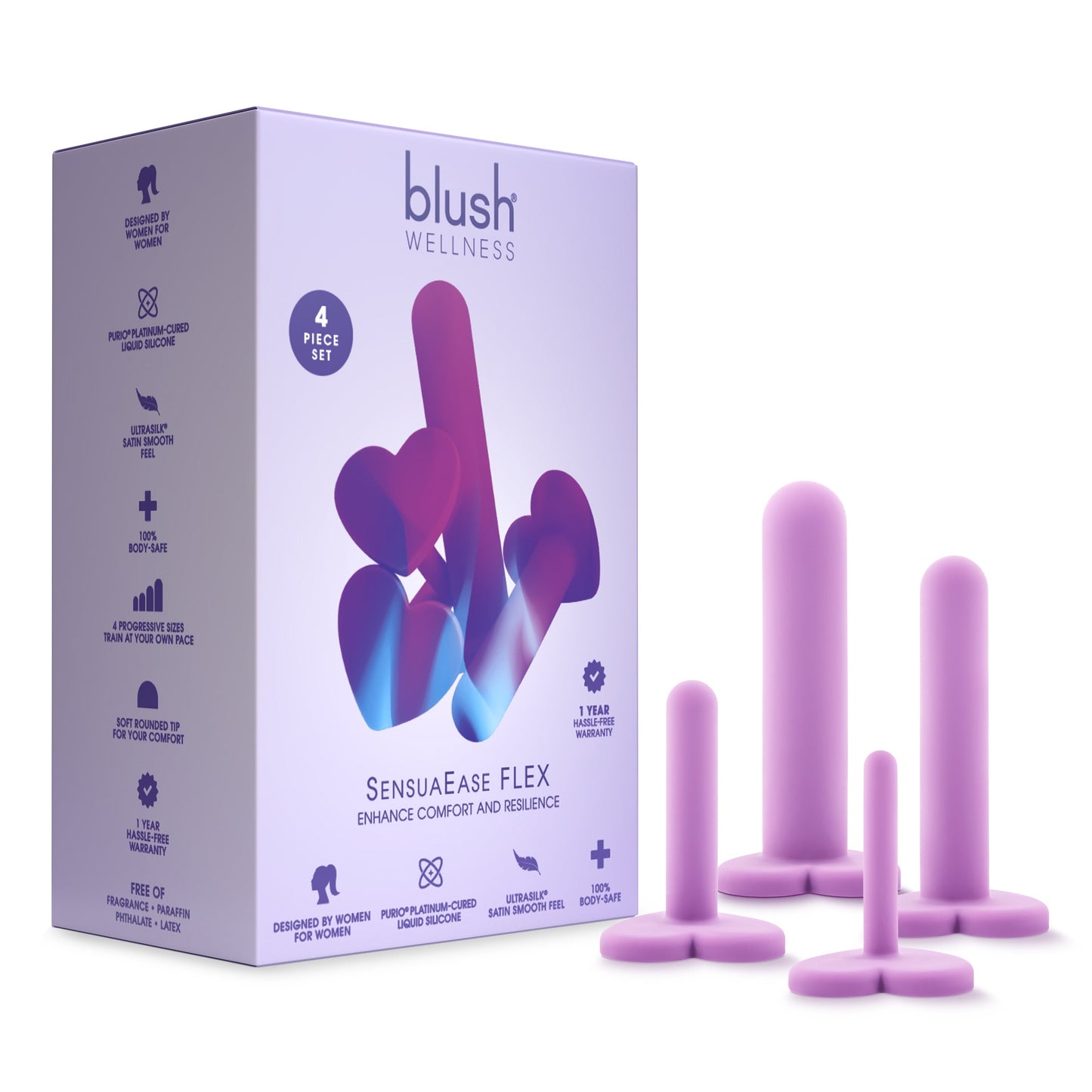 Blush Wellness Sensua Ease Flex Purple Dilator Kit