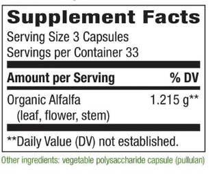 Alfalfa Leaves 405mg Capsules - Image 2