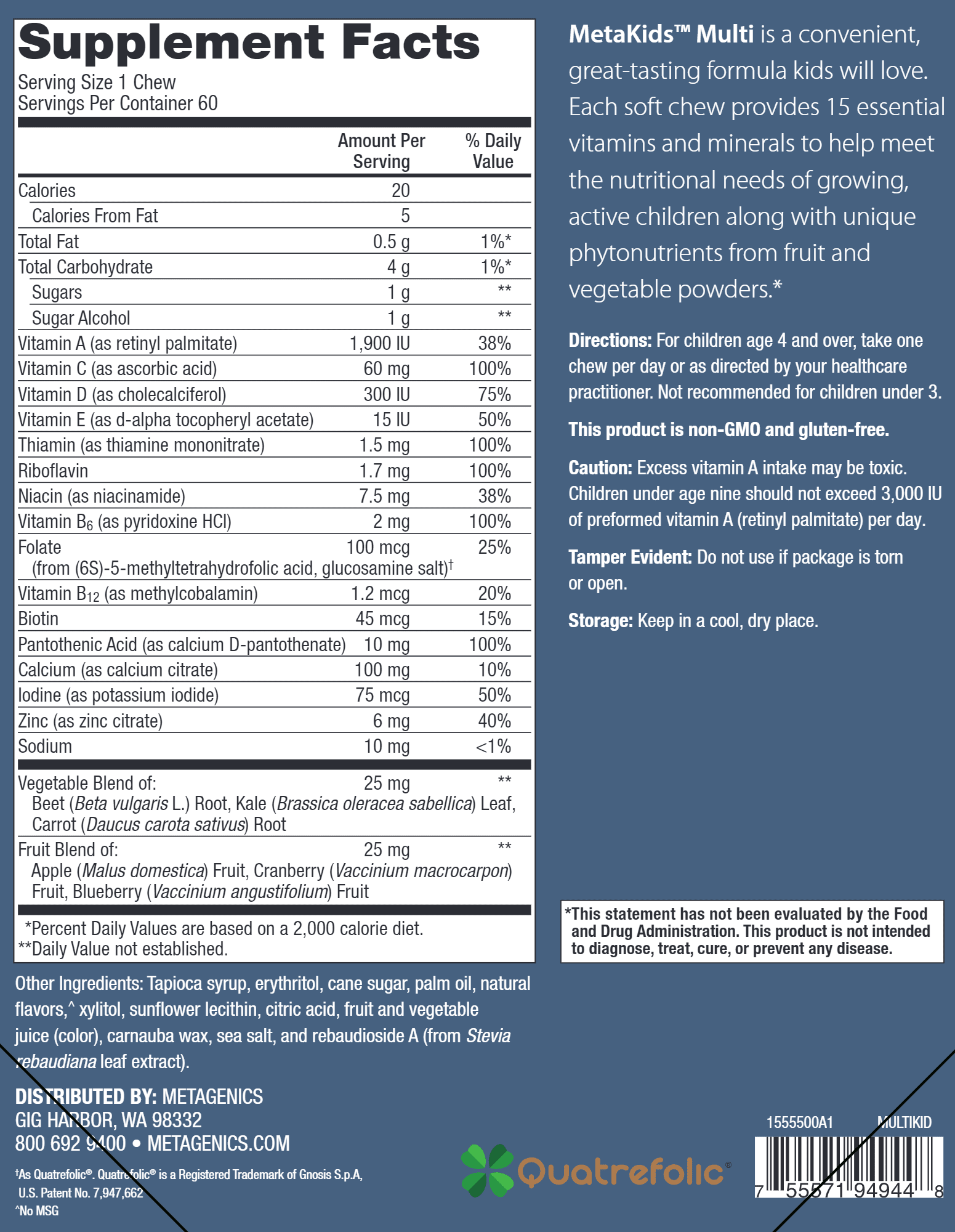MetaKids Multi Soft Chew Grape - Image 2