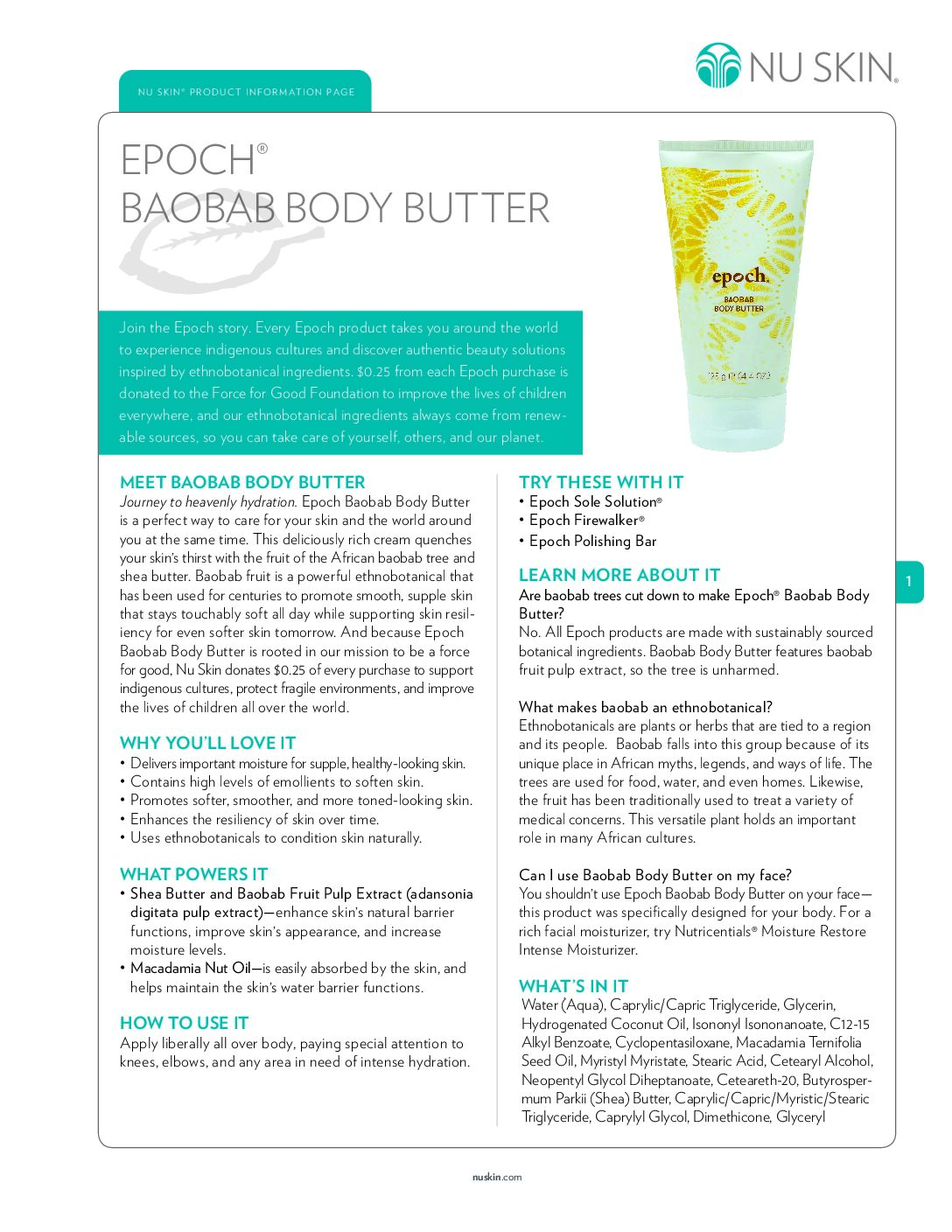 Epoch Baobab Body Butter - Image 3